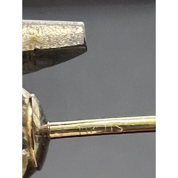 14k Yellow Gold Polished 3mm Ball Post Earrings - Picture 10 of 11